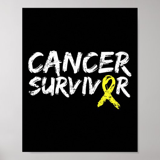 Childhood Cancer Survivor Yellow Ribbon Awareness  ポスター (正面)