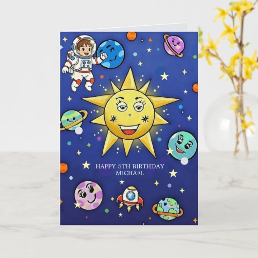 Childhood Dreams Folded Greeting Card カード (黄色い花)