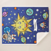  Childhood Dreams Sherpa Blanket, Medium 50 X 60 シェルパブランケット (正面(横))