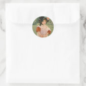 Childhood in a garden - Mary Cassatt ラウンドシール (バッグ)