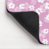 Childish Pink Flower Pattern マウスパッド (コーナー)