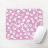 Childish Pink Flower Pattern マウスパッド (マウス)
