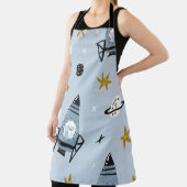 Childish seamless pattern with hand drawn space el エプロン (インサイチュ)