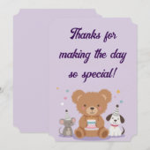 Childish Thank You Birthday Card Fun Kids Party シーズンカード (正面/裏面)