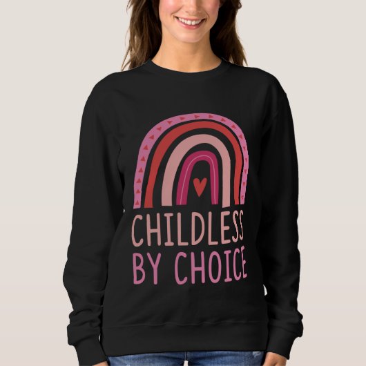 Childless By Choice Trendy Bohemian Rainbow Boho S スウェットシャツ (正面)