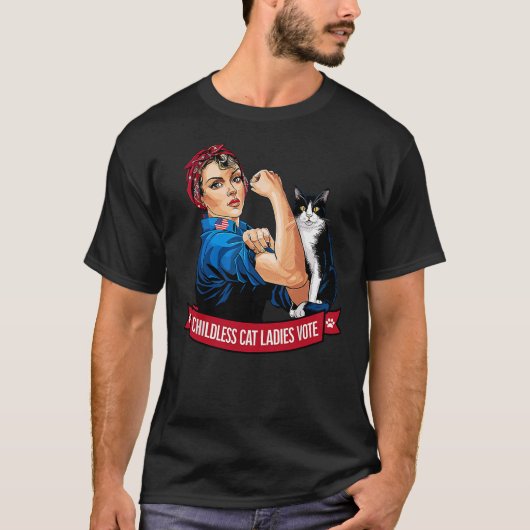Childless Cat Ladies Vote Women Political Voting E Tシャツ (正面)