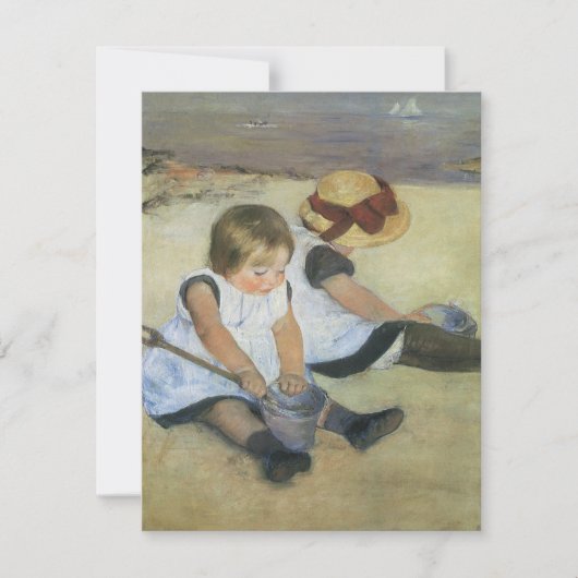Children'遊's on the ビーチ by Mary Cassatt (正面)
