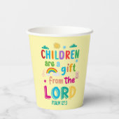 “Children Are a Gift from the Lord” (Cream) Party 紙コップ (裏面)