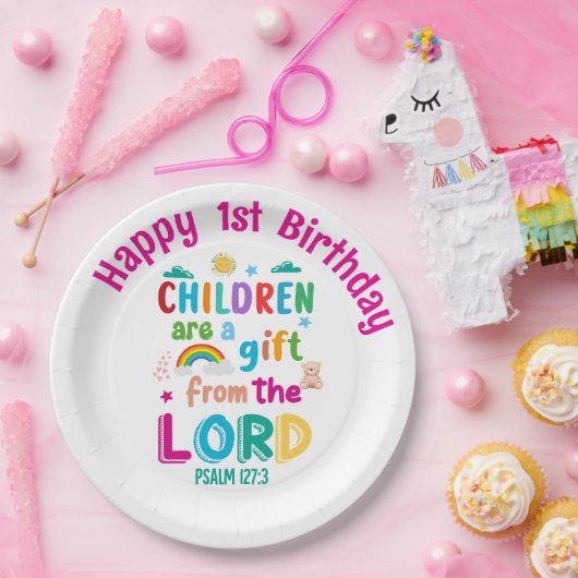 "Children Are a Gift from the Lord" Custom ペーパープレート (パーティー)