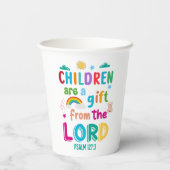 “Children Are a Gift from the Lord” Party 紙コップ (裏面)