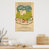 Children Art Brooklyn 1938 WPA ポスター (キッチン)