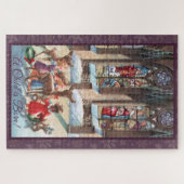 Children at the Church Window Christmas  ジグソーパズル (横)