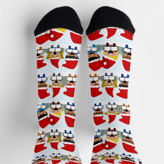 Children Carolers Christmas ソックス (上部)