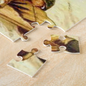 Children Fun Sledding Vintage Winter Scene ジグソーパズル (側面)