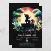 Children Horse Birthday 招待状 (正面/裏面)