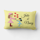 Children & Love：ライトイエロー ランバークッション (裏面)