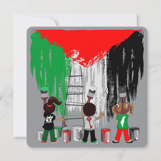 Children of Gaza Painting Palestine Flag  (正面)