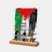 Children of Gaza Painting Palestine Flag  アクリルサイン (傾斜)