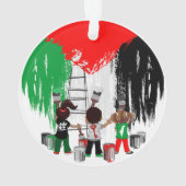 Children of Gaza Painting Palestine Flag  オーナメント (裏面)