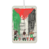 Children of Gaza Painting Palestine Flag  カーエアーフレッシュナー (正面)