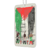 Children of Gaza Painting Palestine Flag  カーエアーフレッシュナー (左)