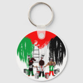 Children of Gaza Painting Palestine Flag キーホルダー (正面)