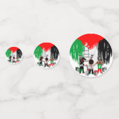 Children of Gaza Painting Palestine Flag コンフェッティ (裏面)