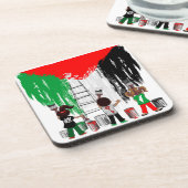 Children of Gaza Painting Palestine Flag コースター (左側)