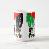 Children of Gaza Painting Palestine Flag  コーヒーマグカップ (中央)