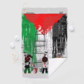 Children of Gaza Painting Palestine Flag  ゴルフタオル (インサイチュ)