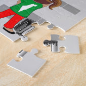 Children of Gaza Painting Palestine Flag  ジグソーパズル (側面)