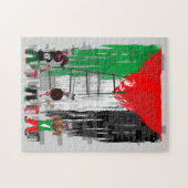 Children of Gaza Painting Palestine Flag  ジグソーパズル (横)