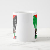 Children of Gaza Painting Palestine Flag  ジャンボコーヒーマグカップ (正面)
