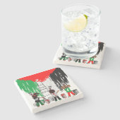 Children of Gaza Painting Palestine Flag  ストーンコースター (横)