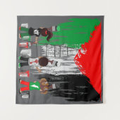 Children of Gaza Painting Palestine Flag タペストリー (正面(横))