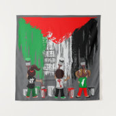 Children of Gaza Painting Palestine Flag タペストリー (正面)