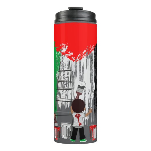 Children of Gaza Painting Palestine Flag  タンブラー (正面)