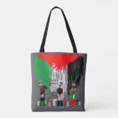 Children of Gaza Painting Palestine Flag  トートバッグ (裏面)