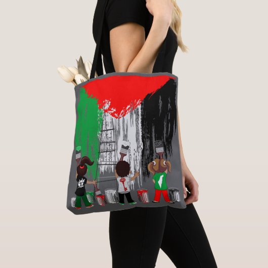 Children of Gaza Painting Palestine Flag  トートバッグ (クローズアップ)