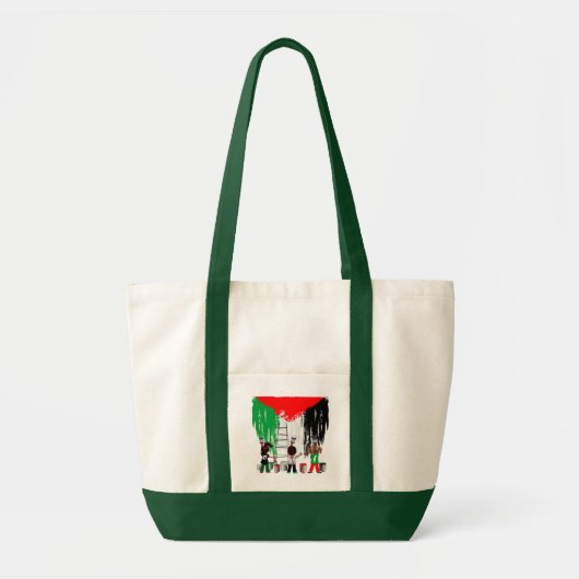 Children of Gaza Painting Palestine Flag  トートバッグ (正面)