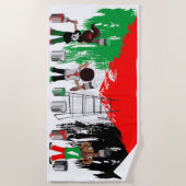 Children of Gaza Painting Palestine Flag ビーチタオル (正面)