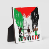 Children of Gaza Painting Palestine Flag フォトプラーク (正面)