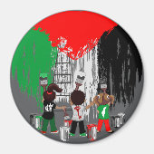 Children of Gaza Painting Palestine Flag  マグネット (正面)