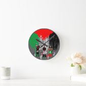 Children of Gaza Painting Palestine Flag  ラウンド壁時計 (ホーム)