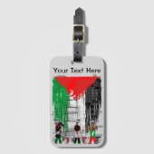Children of Gaza Painting Palestine Flag  ラゲッジタグ (正面縦)