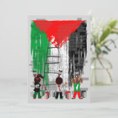 Children of Gaza Painting Palestine Flag  招待状 (スタンド正面)