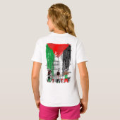 Children of Gaza Painting Palestine Flag Tシャツ (裏面フル)