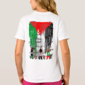 Children of Gaza Painting Palestine Flag Tシャツ (裏面)