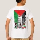 Children of Gaza Painting Palestine Flag  Tシャツ (裏面)