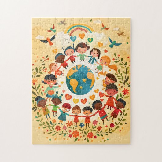 Children of the World — Diversity and Peace -  ジグソーパズル (縦)
